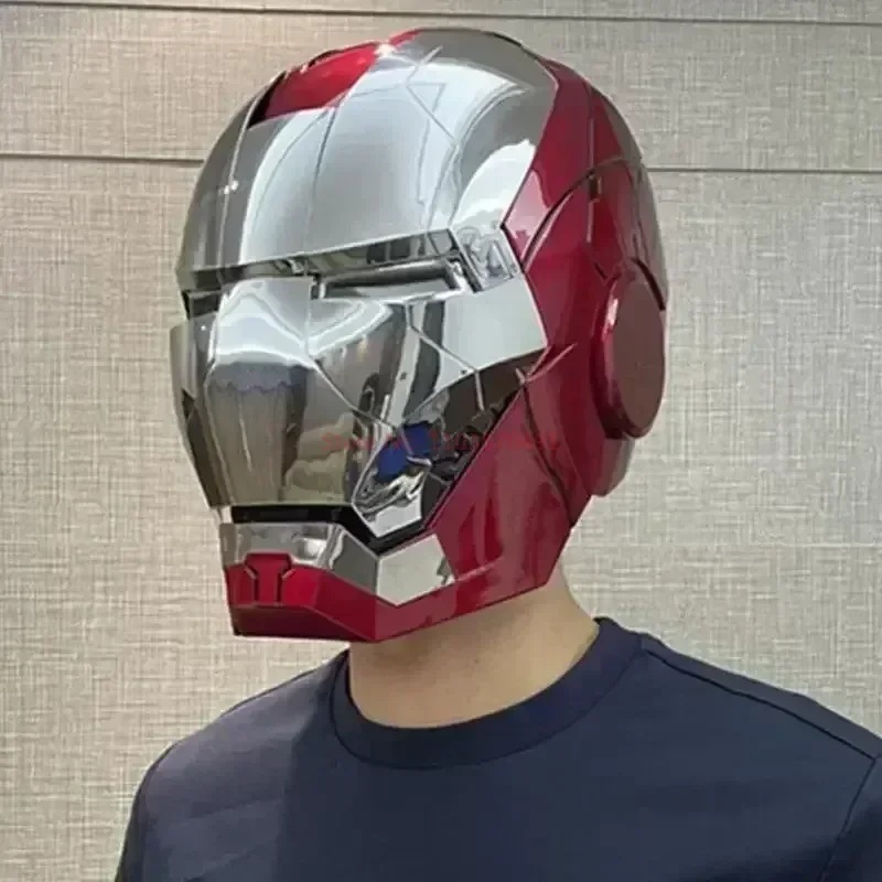 

2024 Marvel 1/1 Mk5 Iron Man Autoking Helmet Remote And Voice Control Iron Man Automatic Helmet Mask With Led Light Boys Gift