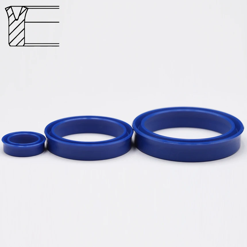 YA 6-208mm ID 12-200mm OD Blue PU Piston Shaft Rod Gasket Sealing Ring U/Y Grooved Two Lips Hydraulic Cylinder Oil Seal