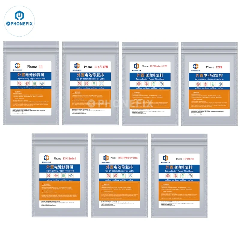 Senza Programmazione Cavo Flessibile Tag-On Per Batteria Per Iphone 11-14 Pro Max Rimozione "Non In Grado Di Verifica Avviso Batteria Originale"