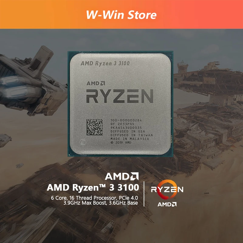 Amd ryzen 3 3100 r3 3100 3.6 ghz quad core oito thread 65w processador ...