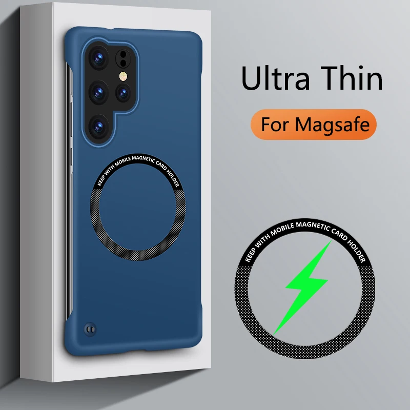 Ultra-Thin Frameless Magnetic For Magsafe Wireless Charge Case for Xiaomi Redmi Note 14 13 12 11 10 9 Pro Plus Ultra K70_voghion.com