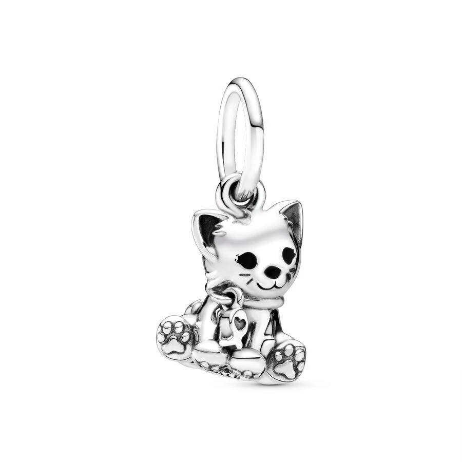 Labrador Bulldog Puppy Dog Kitty-Cat Dangle Charm Bead DIY Jewelry Fit Original European 925 Sterling Silver Bracelet Women Gift 3