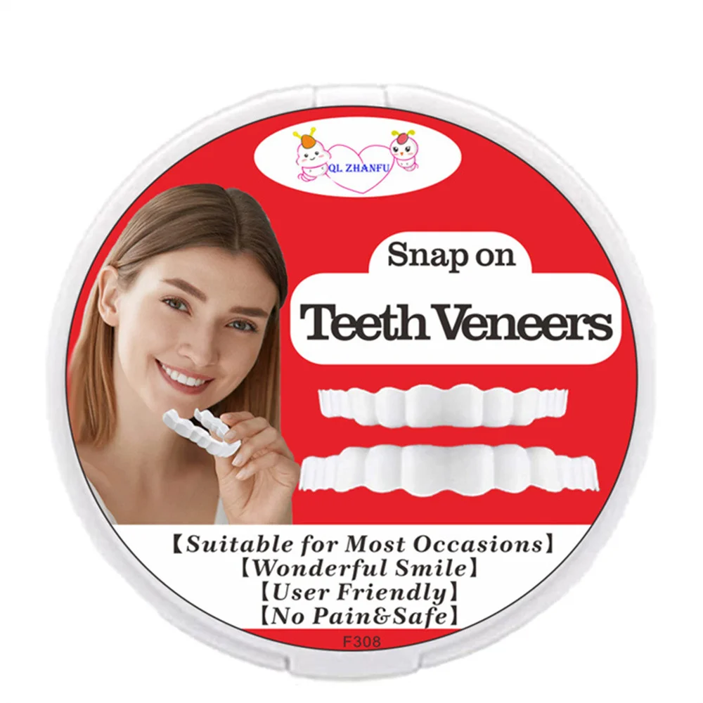 PerfectFitTeethWhiteningFakeToothCoverSnapOnSiliconeSmile