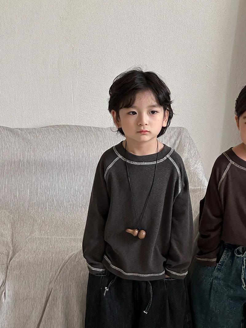 Autumn Kids Color Block Loose Fit Undershirts