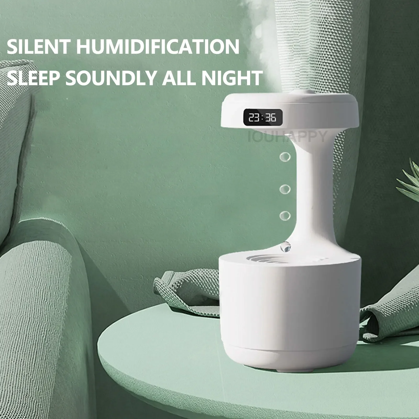 

Water Droplet Air Humidifier Aromatherapy Machine Anti-gravity Heavy Fog Essential Oil Diffuser USB Night Light Decorations