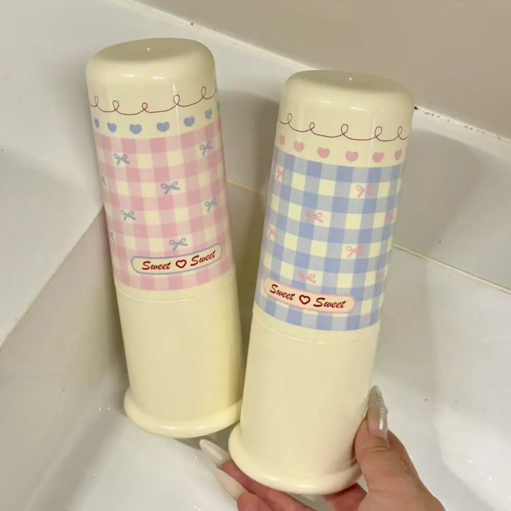Portable Travel Toothbrush Box And Bathroom Rinse Cup With Lid_voghion.com