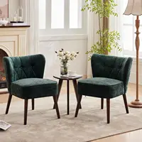 Удобное одноместное кресло для гостиной, спальни, офиса, столовой, туалетного столика, современное акцентное кресло, кресло с деревянными ножками