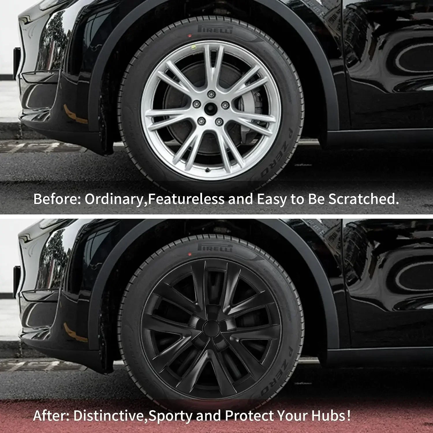 테슬라 모델 3 용 4PCS HubCap 18 인치 성능 휠 캡 자동차 교체 허브 캡 전체 림 커버 액세서리 2018-2023