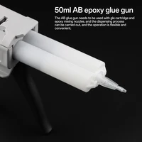 Pistolet distributeur 50ml, pistolet à colle époxy 1:1/2:1, pistolet de distribution mixte à impression, pistolet à colle AB à deux composants 4