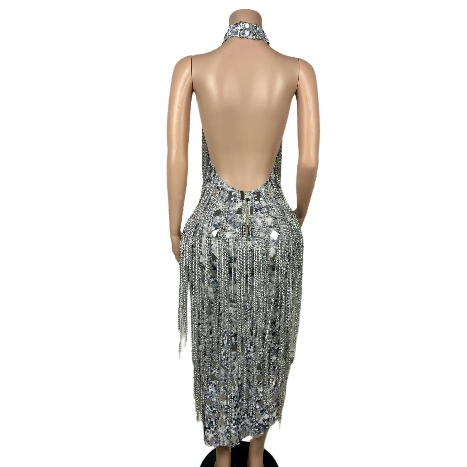 Shiny Backless Rhinestone Tassel Sequins Latin Dance Costume Dinner Evening  Gown 2024 Short Prom Dresses Women Sexy Club Dress - AliExpress 200000345