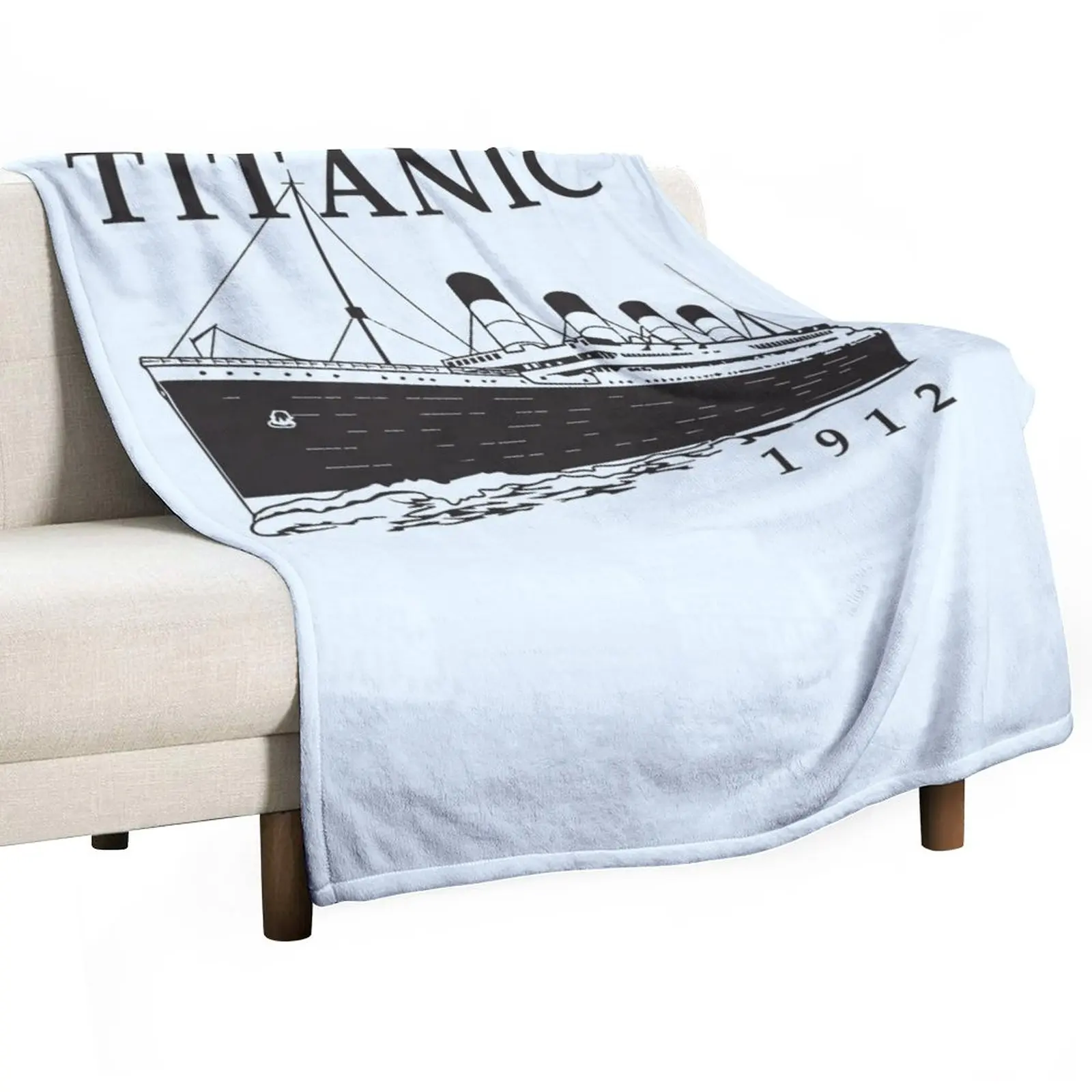 

New Titanic Queen of the Ocean Vintage Cruise Sinking Ship Atlantic Voyage Throw Blanket sofa bed