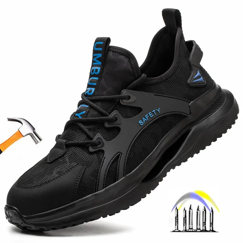 

light Breathable Safety Shoes Indestructible Shoes Anti puncture work boots protective shoes Outdoor Work Shoes with steel toe