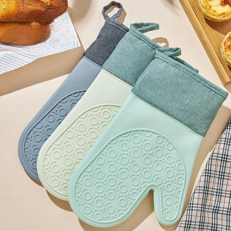Silicone Heat Insulation Gloves, Anti-Scalding, Baking Utensils, Hand Clamp Gloves, Simple Oven, Microwave, Kitchen Household To