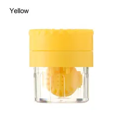 Portable Rotatable Contact Lens Cleaning Case - Plastic Storage Holder Accessories (Yellow)