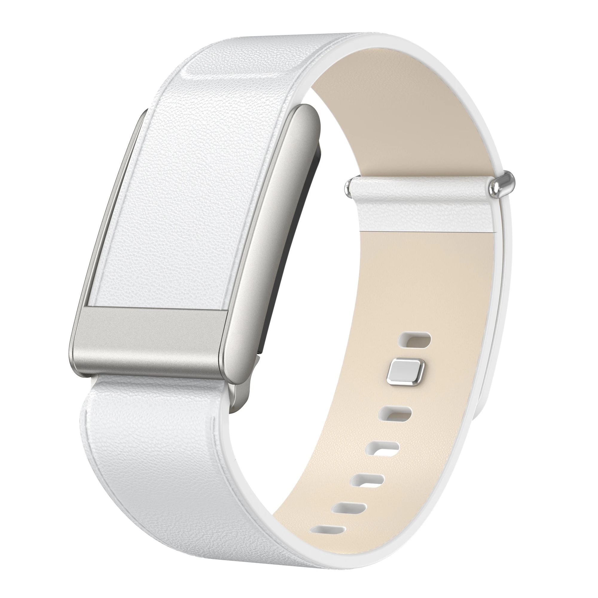 Premium Leather Sports Strap - Adjustable Comfort Bracelet Band with Metal Head Design