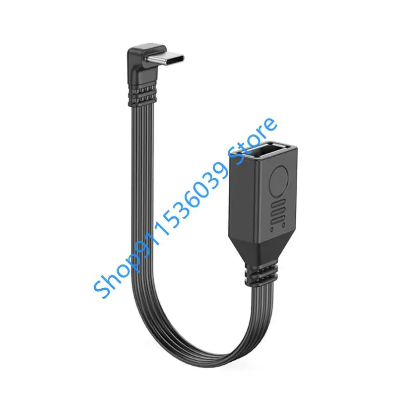 Right-Angle USB-C to USB-A OTG Adapter Cable