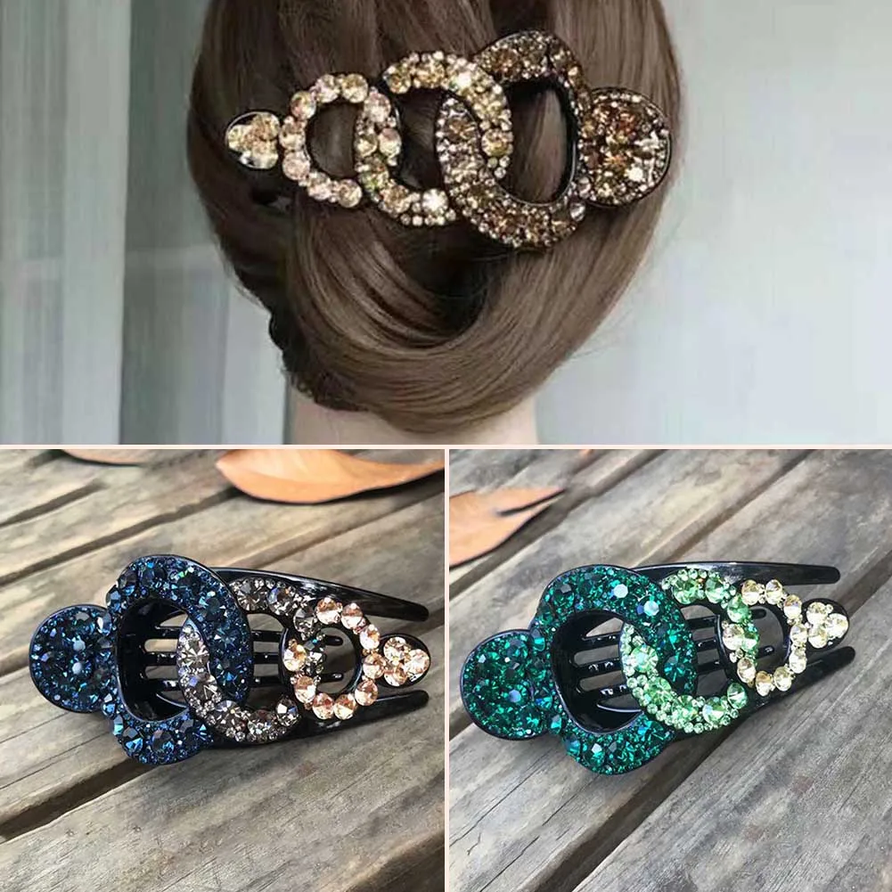 

Korean Fashion Crystal Hairpin Women Hairclip Top Side Clip Rhinestones Duckbill Clip Hair Jewelry Wedding Girl Hair Accessories