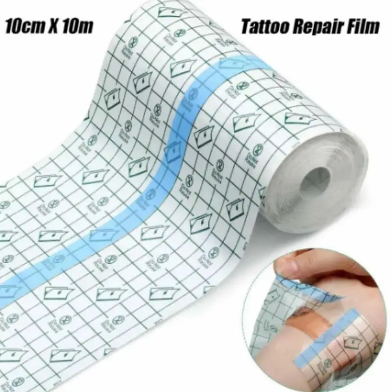 tattoo healing film Pu Film Roll 10 Meters Waterproof Protection Skin Wound Healing Protection Skin Tape Tattoo Supplies