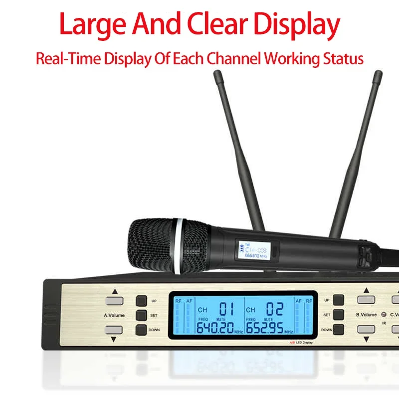 Paulkitson SKM 9900 Digital Wireless microphone for Stage Performance Ktv One To Four
