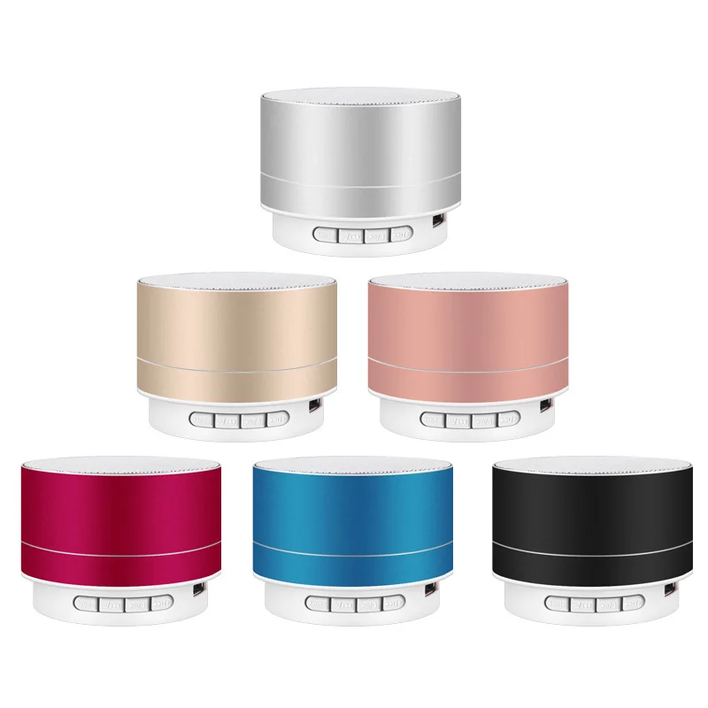 Portable Bluetooth Speaker Aluminum Alloy Wireless Bluetooth Speaker Mini Portable Outdoor Cannon Subwoofer Music Sound Box For Mobile Phone TF Card PC A10