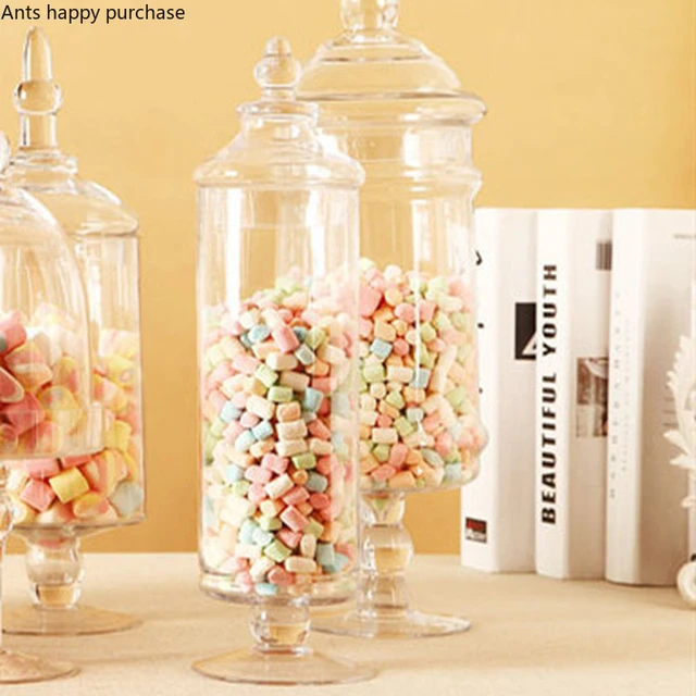 Glass Candy Decoration - Glass Lid Storage Jar Candy Organizer Tank Style  Home - Aliexpress