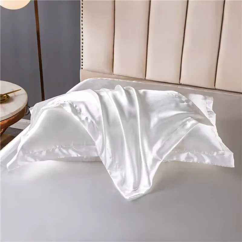 1pcs Man-made Mulberry Silky Pillowcase  Pillow Case Cover Satin Home Textile Bedding Hotel Pillowcases 2