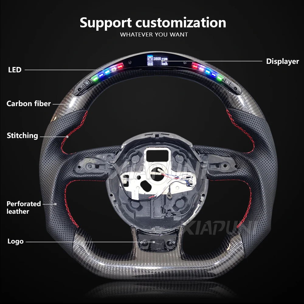 カスタマイズされたカーボンファイバーレーシングステアリングホイール