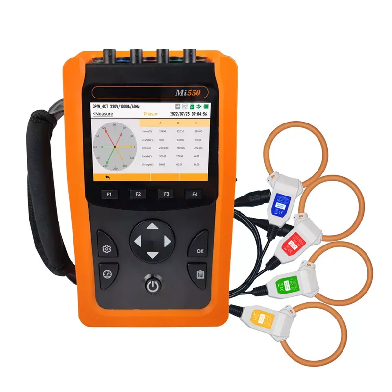 Portable Electric Energy Meter 32GB Data Logger Waveform Graphics 3 Phase Power Quality Analyzer PLS-Mi550