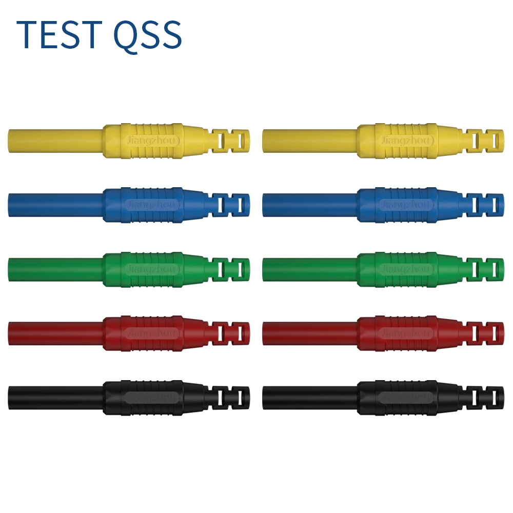 Qss-banana Plug Feminino Soquete de Cobre Cabo de Extensão Conector Faça Você Mesmo Conector Elétrico mm Q.10051 10 Pcs