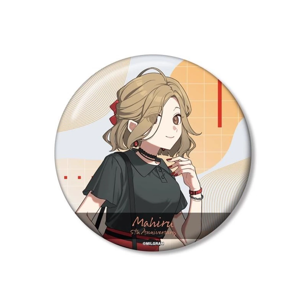 58mm 애니메이션 MILGRAM 사쿠라이 하루카 ESXJacklope 시이나 마히루 코스프레 의상 배지 핀 SPTE 틴플레이트 브로치 소품 크리스마스 선물 ?