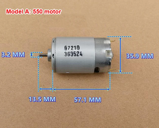JOHNSON RS-550/ RS-570 Electric Motor DC 14.4V 19.6V 24V 36mm 570/550 DC  Motor High Speed Power Engine For electrical tools