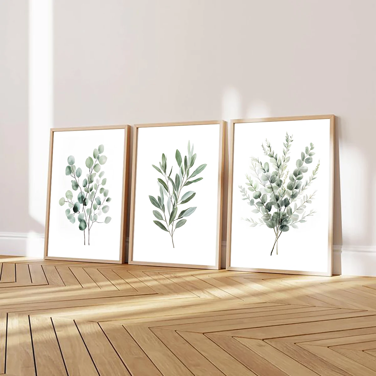 Sage Green Leaves Prints 4