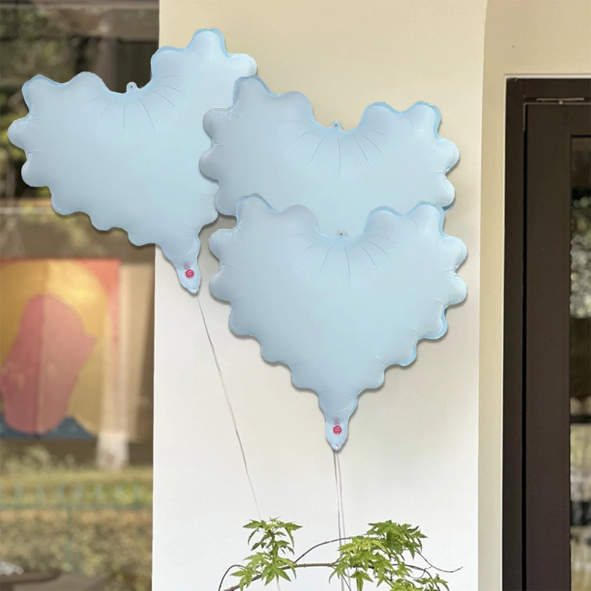 Blue Bow Themed Birthday Party Decoration Set - Balloons, Banner, Garland, & Cake Toppers