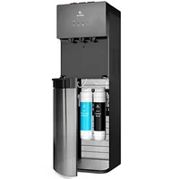 Bottleless Water Cooler Dispenser NSF Certified Filters Self Cleaning Black Stainless Steel Three Temperatures Dual Filtration 1