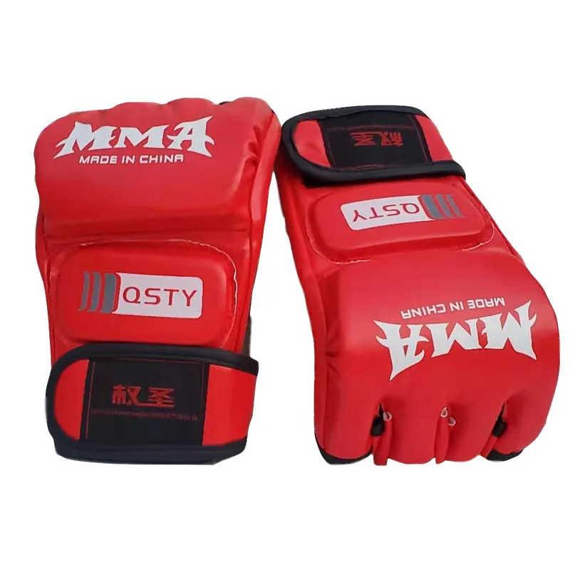 Half Fingers MMA Fighting Gloves Boxing Gloves UFC Professional Taekwondo Karate Muay Thai Training Workout for Men boxing gloves