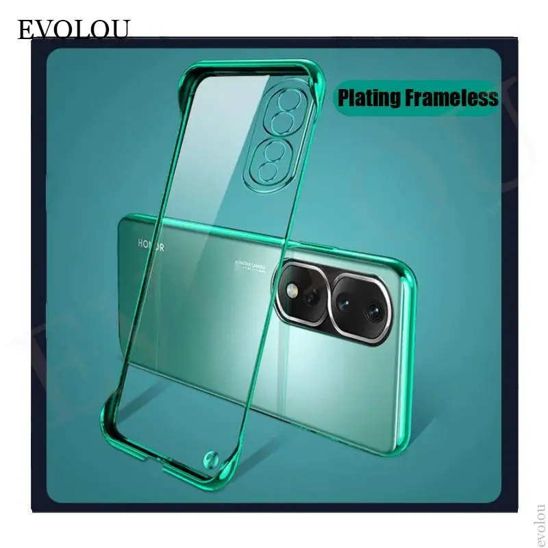 Enhanced Plating Frameless Transparent Hard Cover with Camera Protect Ring - Ultra Thin and Clear Design
