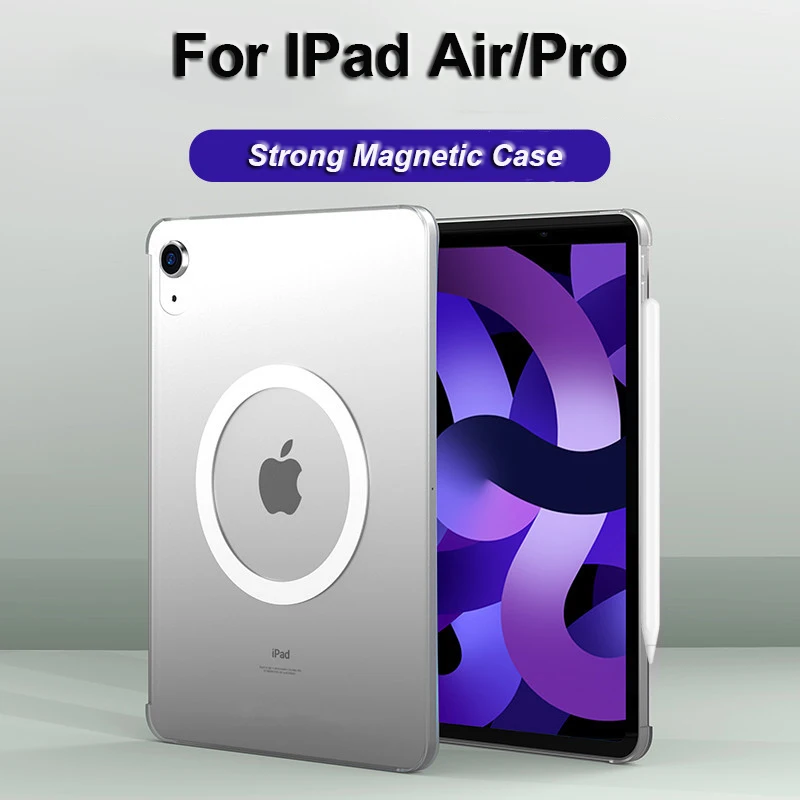 Magnetic Clear Smart Back Cover for Magsafe Charge Ipad Air 11 13