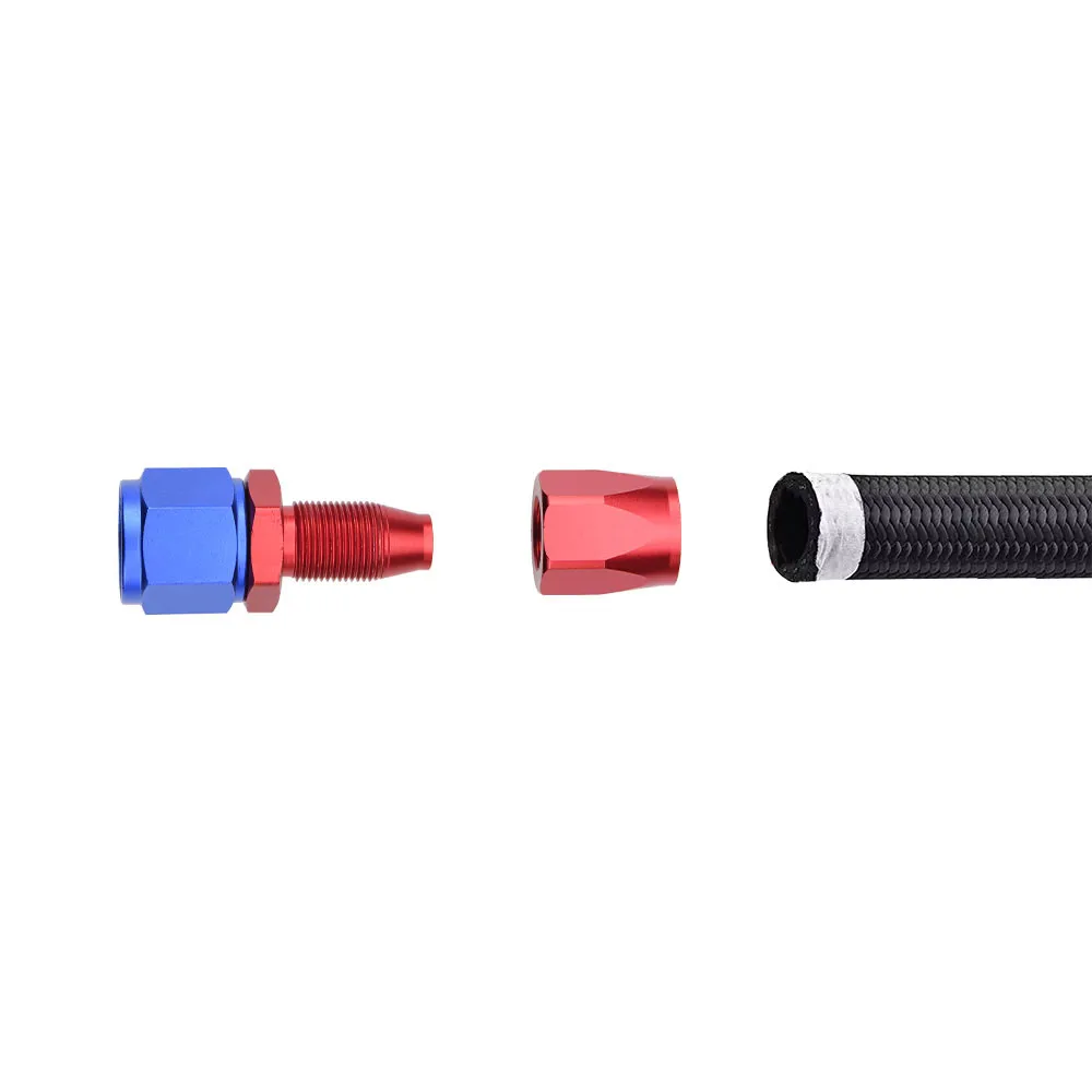 Universal Swivel Hose End Fittings AN4 AN6 AN8 AN10 AN12 Straight 45 90 180 Degree For Oil Fuel Kits CPE Hose Adaptor