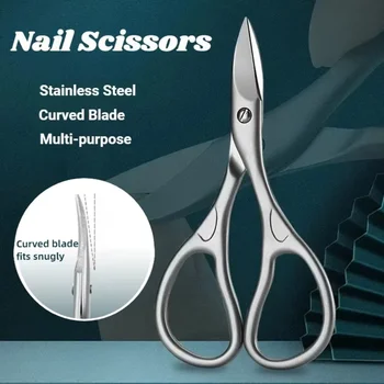 Lama curva Tagliaunghie Forbici per cuticole Precisione Bellezza Toelettatura per sopracciglio Ciglia Naso Capelli Manicure Pedicure Strumento