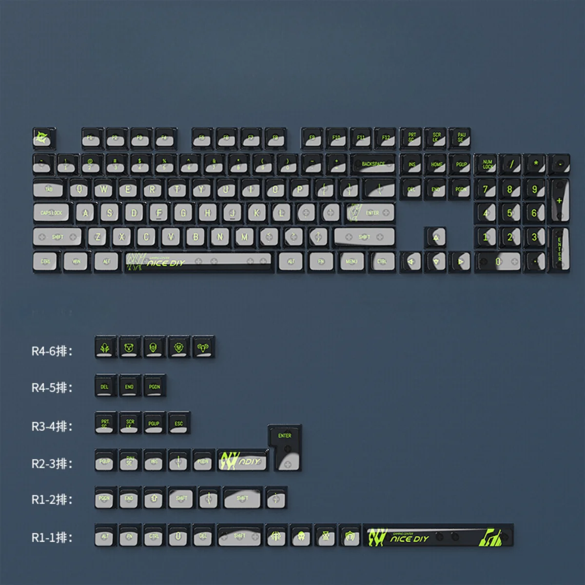 

Transparent Customized Keycaps PC Material MDA Height Matte Transparency Personalized for Mechanical Keyboards