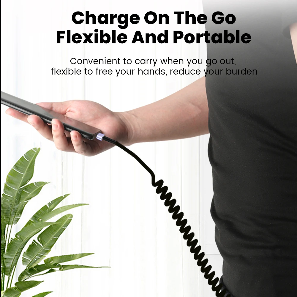 66W 100W Type C TO Type C Cable For iPhone 15 Huawei Xiaomi Samsung Car Spring Cable 6A Short Fast Charging USB C Cable BEST SELLERS