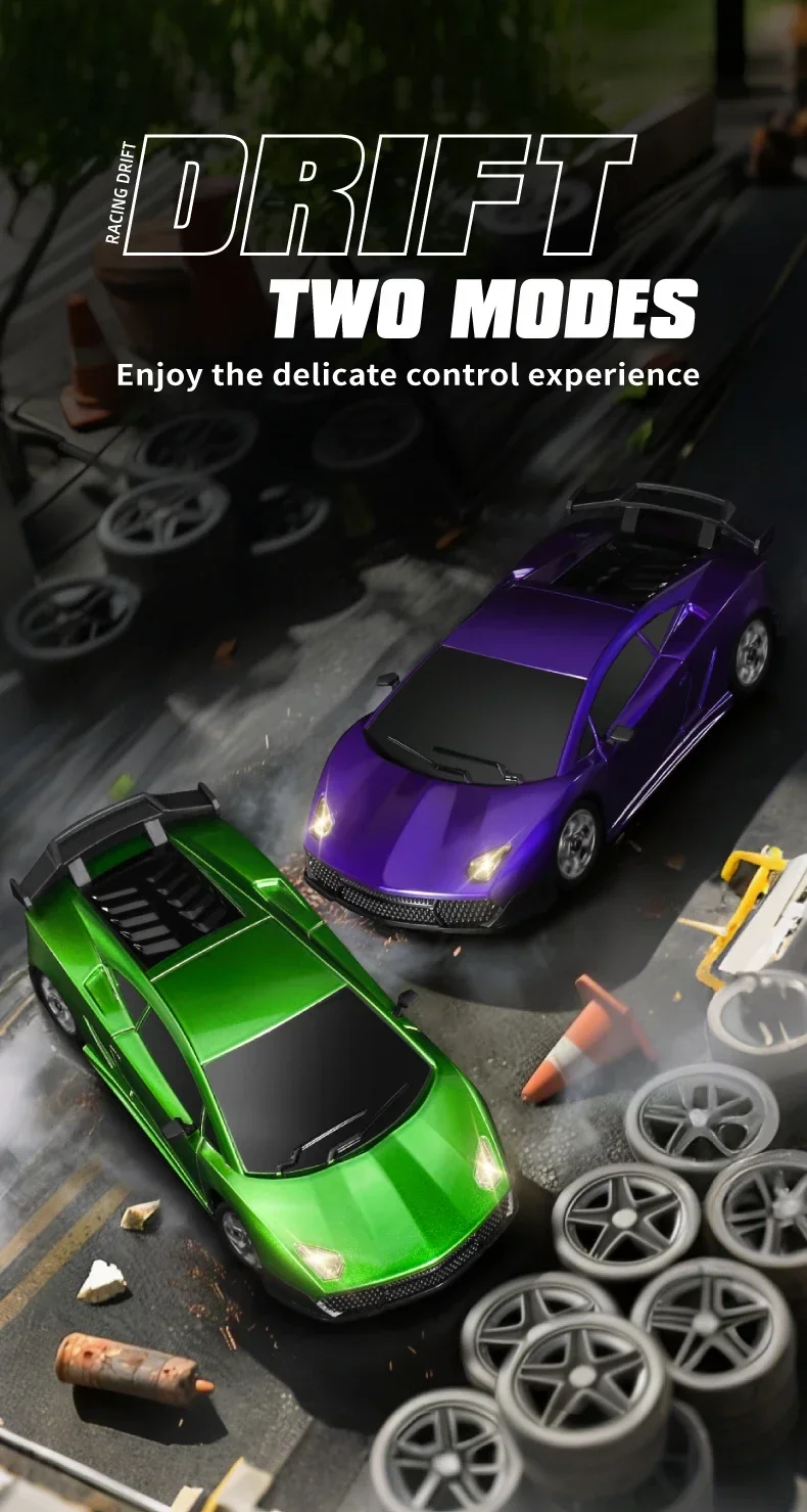 하이박싱 2198 1/43 2.4G 4륜구동 RC 드리프트카 - RTR, 고속, LED 라이트 포함 - 드리프트 애호가를 위한 최고의 선물