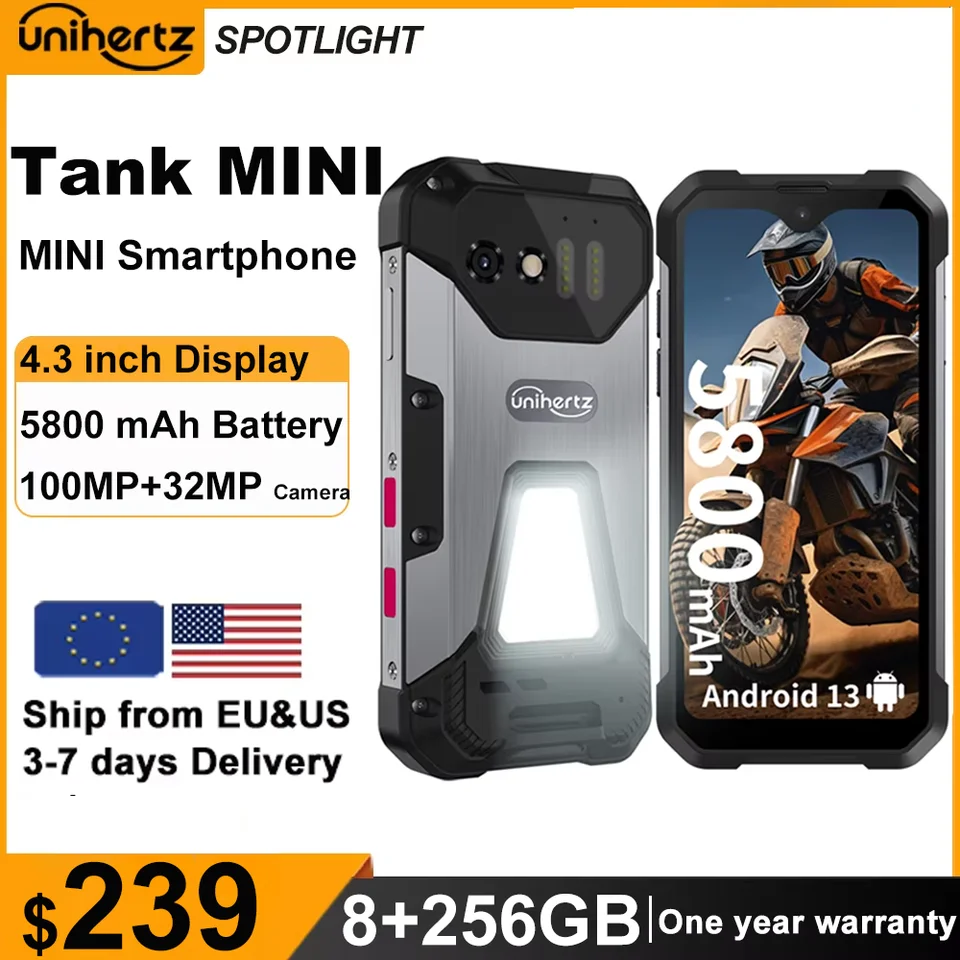 Unihertz 8849 Tank Miniタフネススマホ 4.3インチディスプレイ Unihertz 8849 Tank Miniタフネススマホ 4.3インチディスプレイ