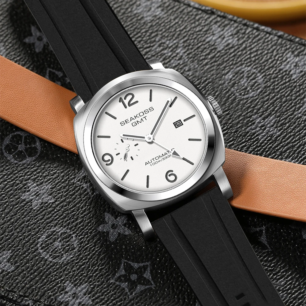 10Bar GMT Diving Automatic Mechanical Watch Men 1963 Original ST2557 Movement 316L Luminous Calendar Sapphire Wristwatch SEAKOSS