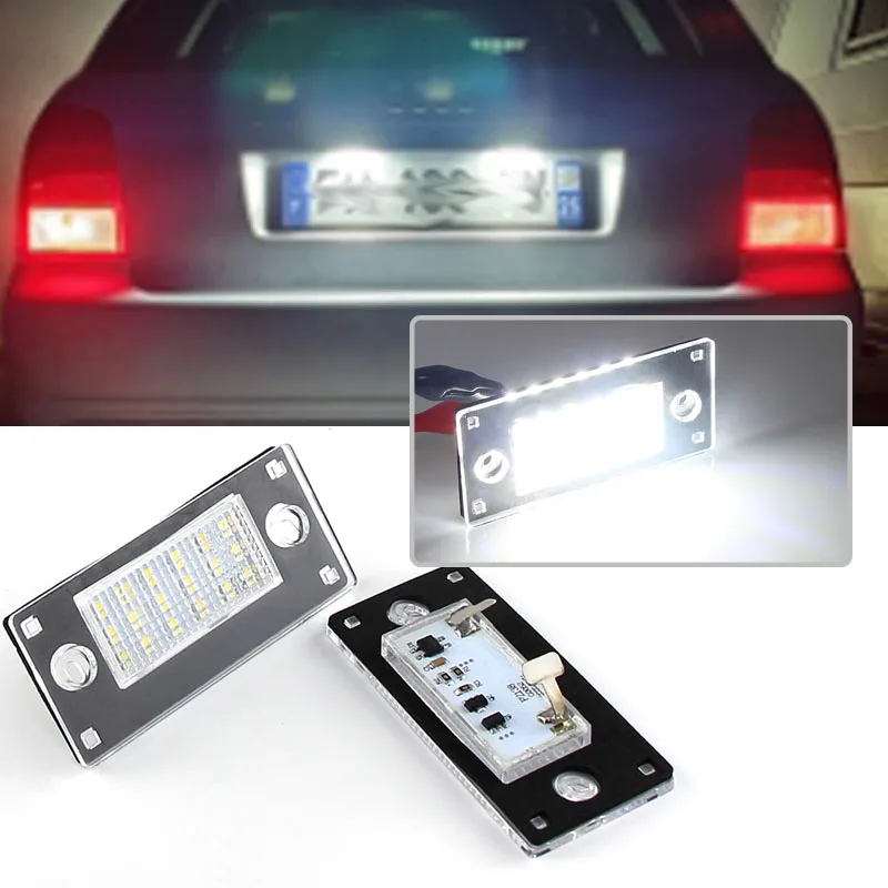 

2Pcs CANbus Error Free LED Rear Number Plate Light Lamp For Audi A3 8L S3 2000-2003 A4 B5 S4 RS4 Avant/Kombi/Sedan 1999-2001