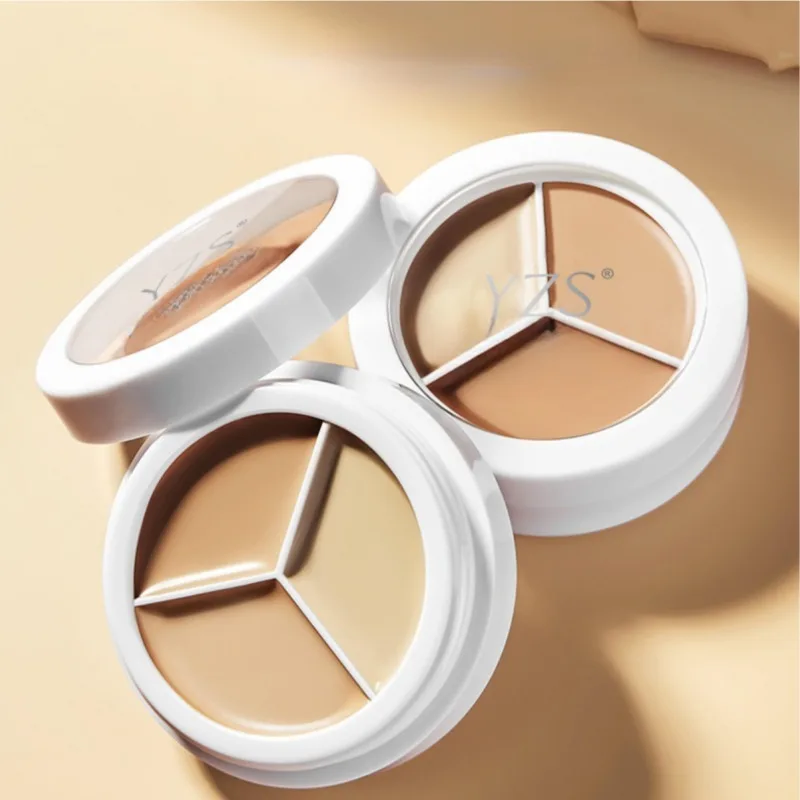3 Color Contour Concealer Palette Moisturizing Full Coverage Acne Spots Dark Circles Concealer Makeup Cosmetics 2