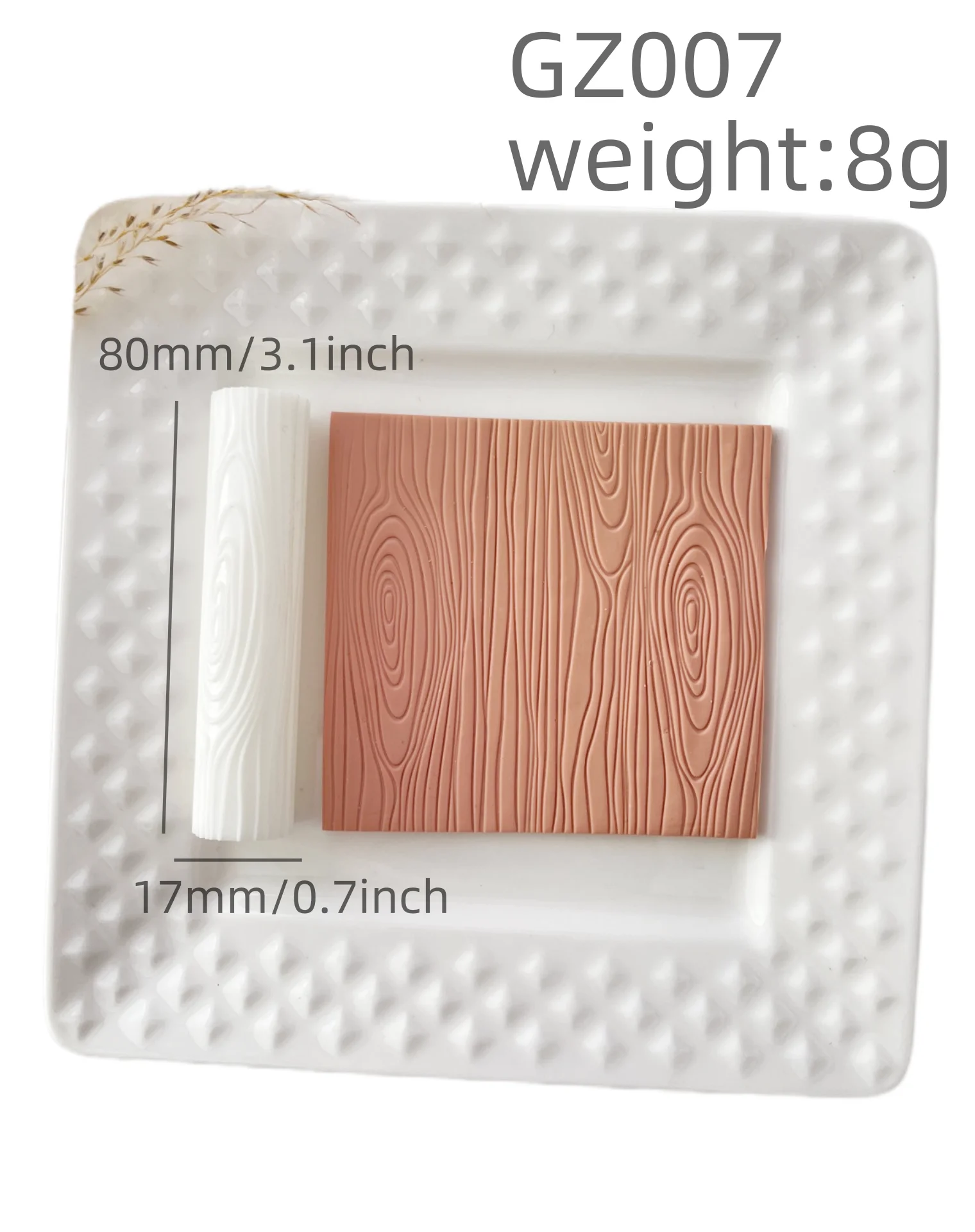 Polymer Clay Tools Clay Craft Tool Wood Texture Roller Polymer Clay Tools Hand Roller Clay Texture Tool Jewellery Tools Floral Texture Botanical