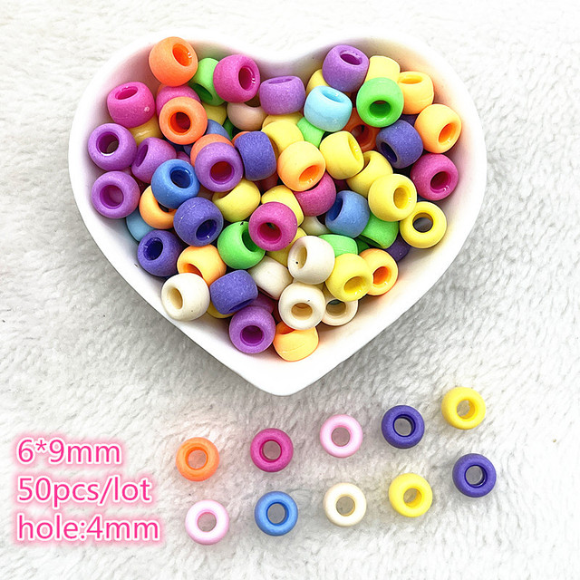 6mm--10mm Color Mixing Round Charms Acrylic Beads Loose Spacer Beads for Jewelry Makeing DIY Handmade Bracelet Accessories