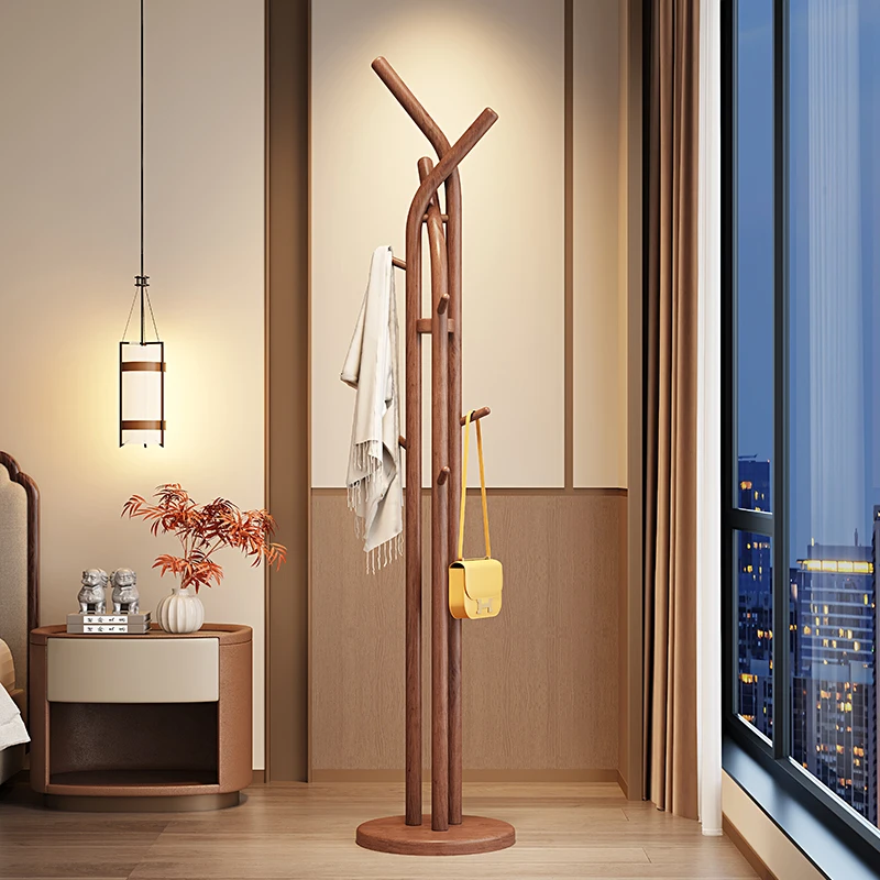 

All-solid wood coat rack floor-to-floor bedroom home vertical clothes mp;B creative clothes rack indoor drying rack