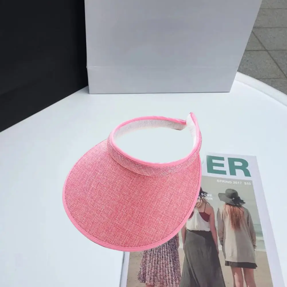 

Linen Sun Hat Women Sun Hat Versatile Unisex Sun Hat Adjustable Elastic Band Wide Brim Anti-uv Protection Lightweight for Women